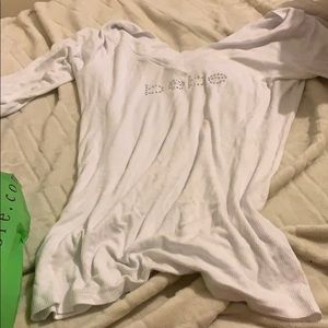 White long sleeve top